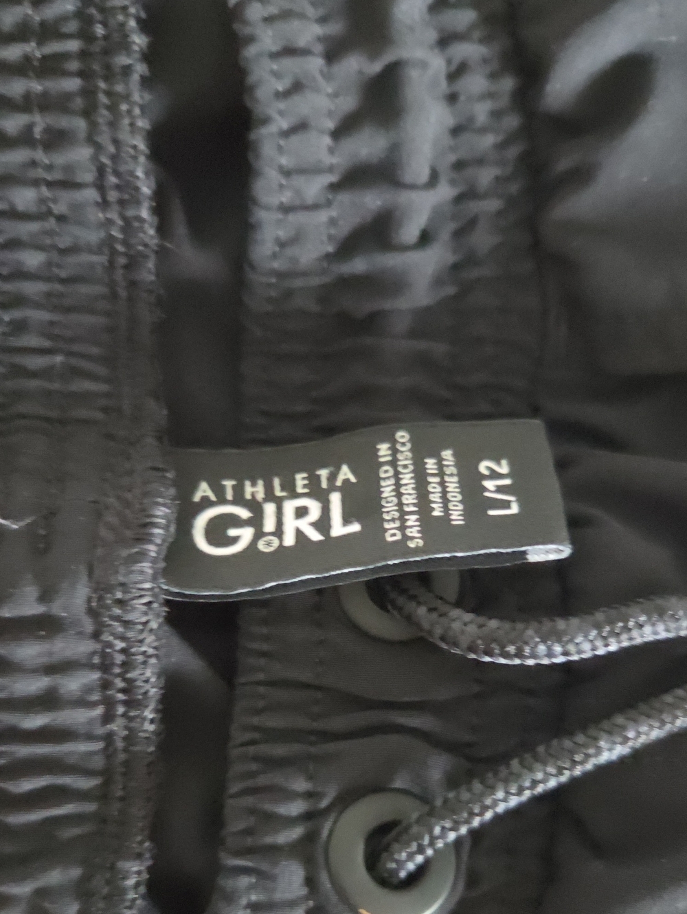 Athleta Girl Black Kids Drawstring Bottoms
